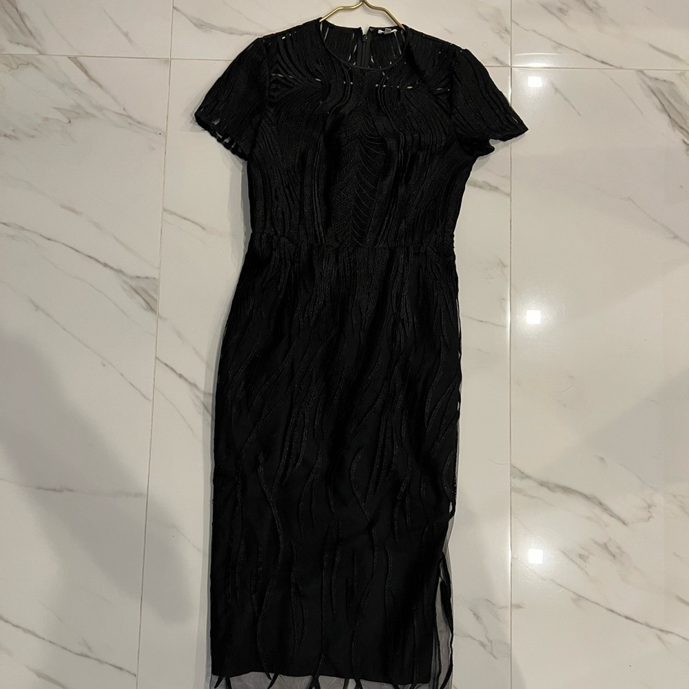 SAU size 6 black lace dress